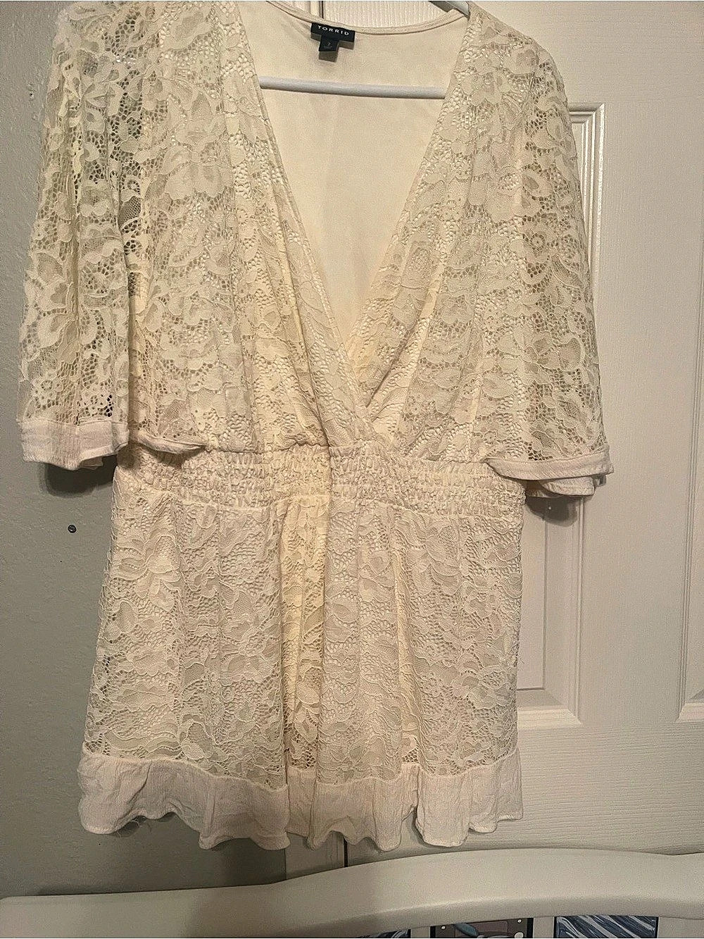 Torrid Lace Shirt in Cream